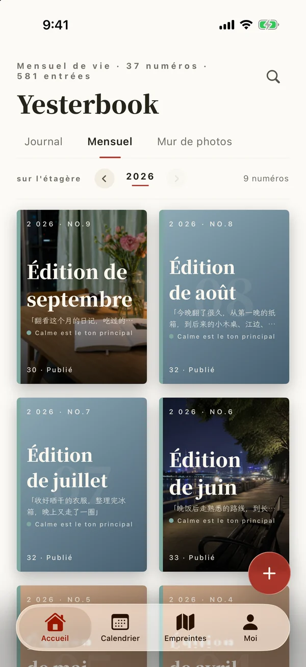 Bibliothèque des numéros mensuels Yesterbook
