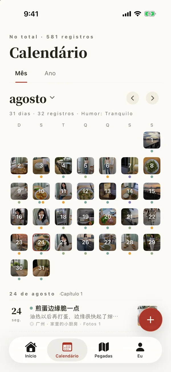 Calendário de humor do Yesterbook